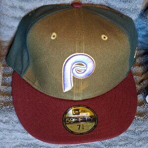 Tri Color Philidelphia Phillies Baseball Cap Fitted 7 & 3/8